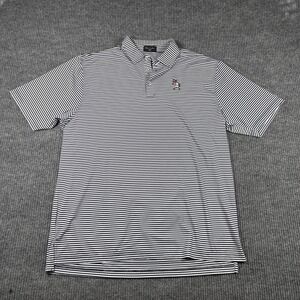 Byron Nelson Shirt Men's XL Golf Polo Navy White Striped Auburn Tigers Baseball